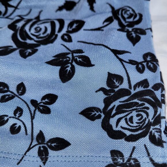 Mixed Threads LA  Wild Fable Mesh Lace Crop Cami Tank Top Blue Women's Sz L Bin2 - Picture 5 of 10